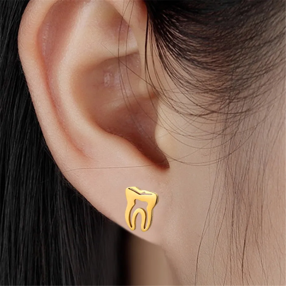 Children Girls Jewelry Cute Earrings Tooth Design Child Stud Earring Surgical Steel Earings for Girl Christmas New Year Gift
Children Girls Jewelry Cute Earrings Tooth Design Child Stud Earring Surgical Steel Earings for Girl Christmas New Year Gift