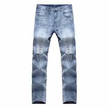 HOT 2018 Fashion Casual Broken Ripped hole Knife Cut Knee washing hip hop Destruction Stretch Slim Jeans Men's Pants
HOT 2018 Fashion Casual Broken Ripped hole Knife Cut Knee washing hip hop Destruction Stretch Slim Jeans Men's Pants