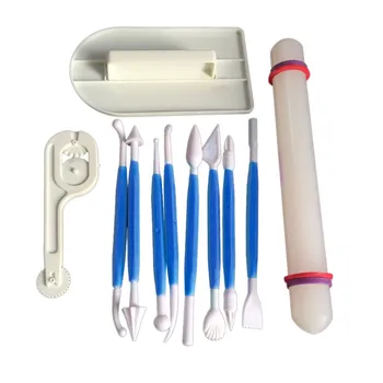 Set of 11 Fondant Cake Decorating Kit Flower Sugarcraft Clay Modelling Tools Rolling Pin Spatula Random Color
Set of 11 Fondant Cake Decorating Kit Flower Sugarcraft Clay Modelling Tools Rolling Pin Spatula Random Color