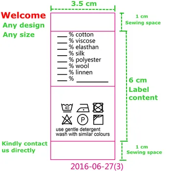 1000pcs Custom wash instructions soft satin ribbon washing labels print care label 3.5 * 8 cm
1000pcs Custom wash instructions soft satin ribbon washing labels print care label 3.5 * 8 cm