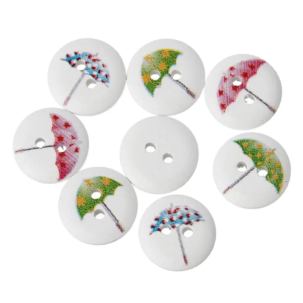 Wood Painting Sewing Buttons Scrapbooking Round 2 Holes At Random Umbrella Pattern Print 15mm Dia,100PCs new
Wood Painting Sewing Buttons Scrapbooking Round 2 Holes At Random Umbrella Pattern Print 15mm Dia,100PCs new
