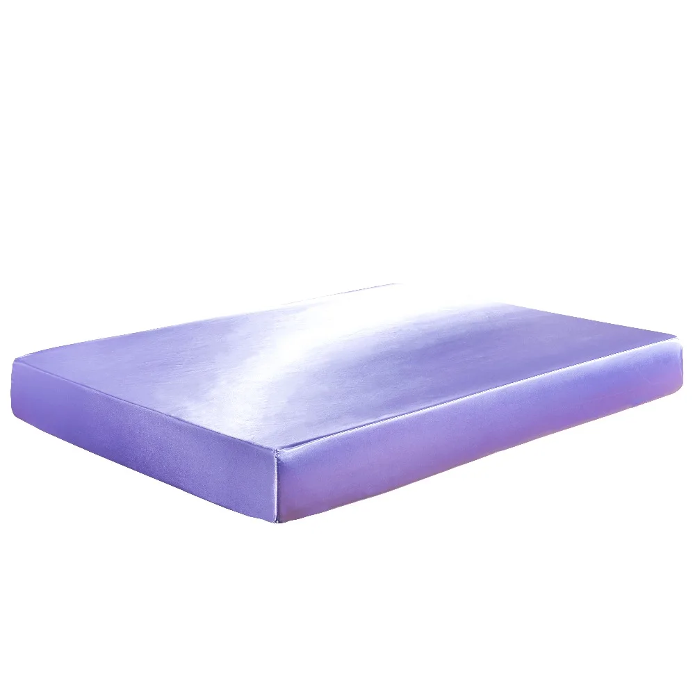 Satin Silk Fitted Sheet On Elastic Band Solid Color Mattress Cover Bed Sheets 8 Size Drap Housse de Matela Queen King Bed Sheet
Satin Silk Fitted Sheet On Elastic Band Solid Color Mattress Cover Bed Sheets 8 Size Drap Housse de Matela Queen King Bed Sheet