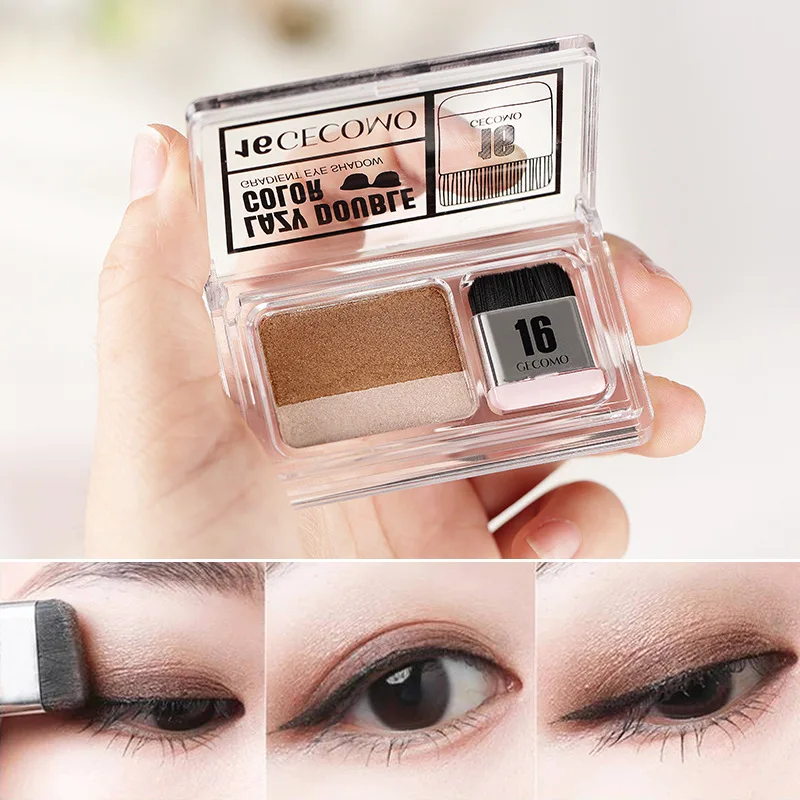 Eyes Makeup Cosmetics Magazine Lazy Eyeshadow Stamp Eye Shadow Double Color Shimmer Palette Waterproof Long Lasting Natural Nude
Eyes Makeup Cosmetics Magazine Lazy Eyeshadow Stamp Eye Shadow Double Color Shimmer Palette Waterproof Long Lasting Natural Nude