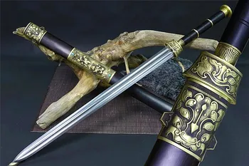 High Grade Chinese HanJian Sword Dao Sharp Red Folded Steel Blade Metal Handle Ebony Sheath Full Tang
High Grade Chinese HanJian Sword Dao Sharp Red Folded Steel Blade Metal Handle Ebony Sheath Full Tang