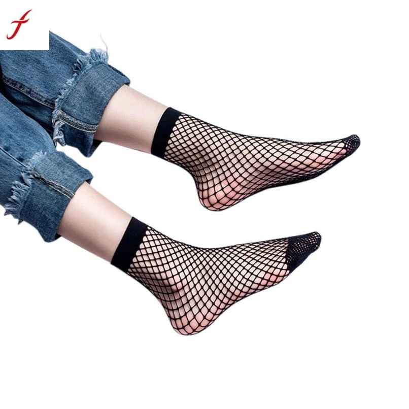 FEITONG Socks Women Sexy Lace Fishnet Net Plain Top-Ankle Short Socks Stylish Hollow out sexy female Breathable Mesh black Socks
FEITONG Socks Women Sexy Lace Fishnet Net Plain Top-Ankle Short Socks Stylish Hollow out sexy female Breathable Mesh black Socks