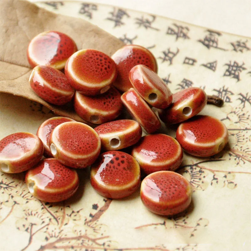 14mm Flat Round Bead Flower Glaze Diy Charm Ceramic Beads For Jewelry Making Materials Porcelain Women Men DIY Fashion Accessory
14mm Flat Round Bead Flower Glaze Diy Charm Ceramic Beads For Jewelry Making Materials Porcelain Women Men DIY Fashion Accessory