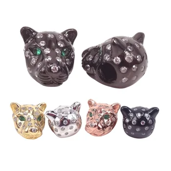 Fashion CZ Jewelry Beads Findings Leopard Head Metal Charm Beads Accessories For Natural Stones Beads Jewelry DIY Making 10Pcs
Fashion CZ Jewelry Beads Findings Leopard Head Metal Charm Beads Accessories For Natural Stones Beads Jewelry DIY Making 10Pcs