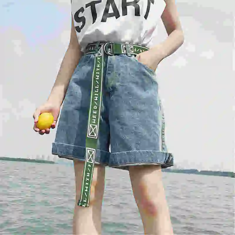 Harajuku Women's Retro High Waisted Rolled Denim Blue Jean Shorts Street Fashion Casual Summer Junior Black Wide Leg Shorts
Harajuku Women's Retro High Waisted Rolled Denim Blue Jean Shorts Street Fashion Casual Summer Junior Black Wide Leg Shorts