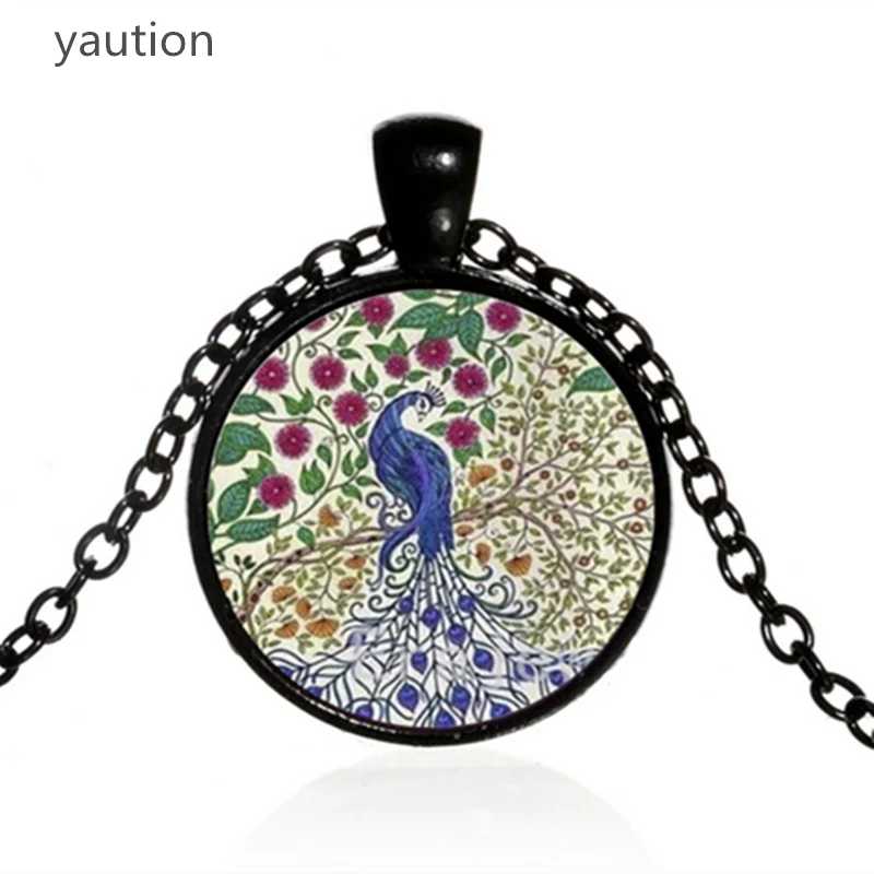 Фото 3/цветное ожерелье в виде павлина украшения птиц природы с синим павлином |