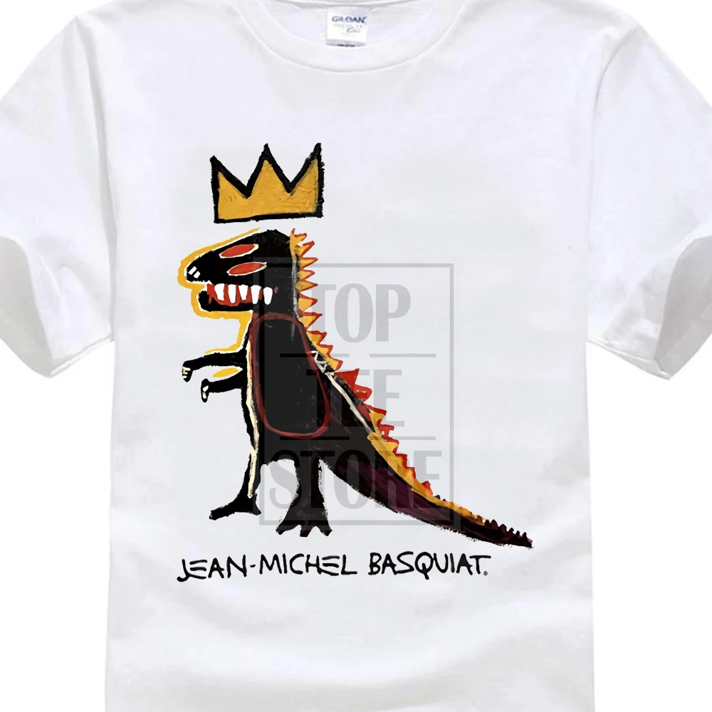 Men'S Fashion Black Cotton Men'S Basquiat Dinosaur Crown Funny Cotton Short Sleeve Summer Style Hip Hop Men T Shirt
Men'S Fashion Black Cotton Men'S Basquiat Dinosaur Crown Funny Cotton Short Sleeve Summer Style Hip Hop Men T Shirt