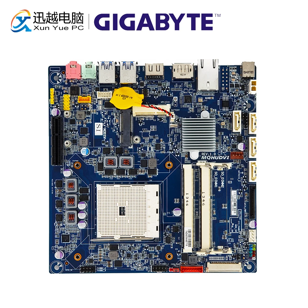 Gigabyte MQHUDVI Desktop Motherboard A75 Socket FM2 AMD For APU DDR3 16G SATA3 USB3.0 Thin Mini-ITX Original Used Mainboard
Gigabyte MQHUDVI Desktop Motherboard A75 Socket FM2 AMD For APU DDR3 16G SATA3 USB3.0 Thin Mini-ITX Original Used Mainboard