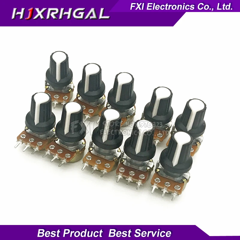 1Lot= 10 pair(20pcs) WH148 Shaft Amplifier Dual Stereo Potentiometer 3Pin 15mm + AG2 white 15*17MM Knob 1K 5K 10K 50K 100K 500K
1Lot= 10 pair(20pcs) WH148 Shaft Amplifier Dual Stereo Potentiometer 3Pin 15mm + AG2 white 15*17MM Knob 1K 5K 10K 50K 100K 500K
