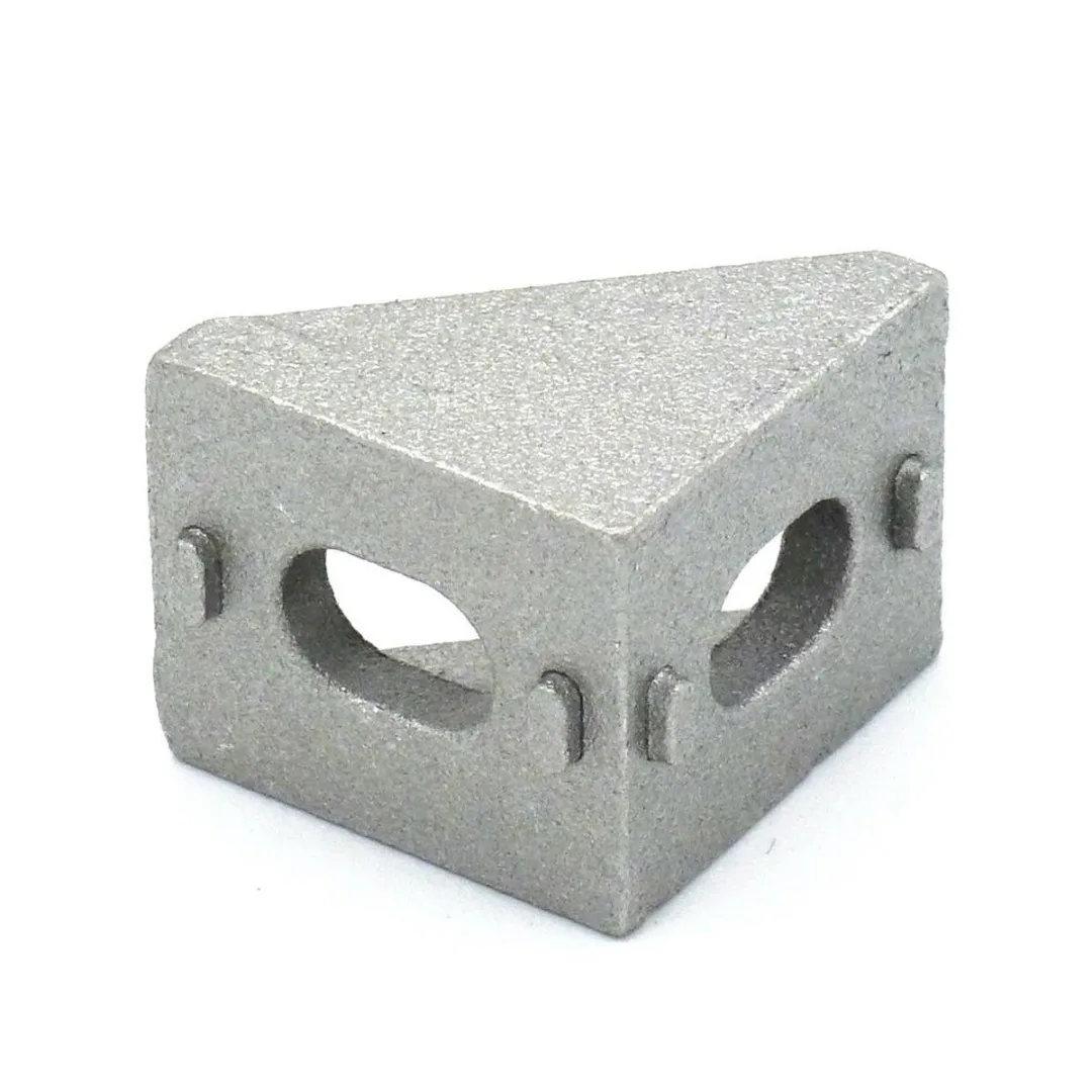 25pcs Durable Silver Aluminum 2020 Corner Bracket 20x20x17mm Solid Cast For 20mm Extrusion CNC Routers