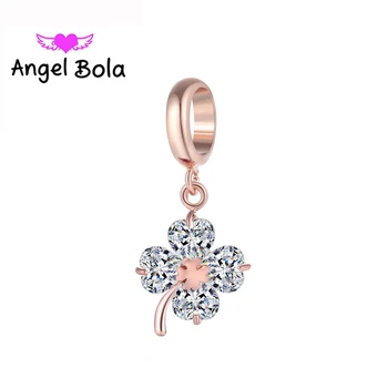 Accessories Luxurious Slide Beads Endless Bracelet Charms Four Leaf Clover Copper Jewelry Charms 10pcs Wholesale EP-044
Accessories Luxurious Slide Beads Endless Bracelet Charms Four Leaf Clover Copper Jewelry Charms 10pcs Wholesale EP-044