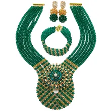 Army Green and Champagne Gold AB Nigerian Wedding African Beads Jewelry Set Crystal Jewelry Sets Army Green and Champagne Gold AB Nigerian Wedding African Beads Jewelry Set Crystal Jewelry Sets