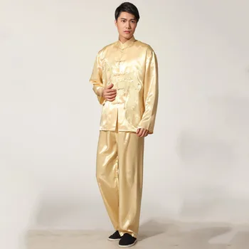 New Gold Embroidery Dragon Chinese Men's Rayon Kung Fu Suit Traditional Tai Chi Sets Wu Shu Uniform S M L XL XXL M051-1
New Gold Embroidery Dragon Chinese Men's Rayon Kung Fu Suit Traditional Tai Chi Sets Wu Shu Uniform S M L XL XXL M051-1