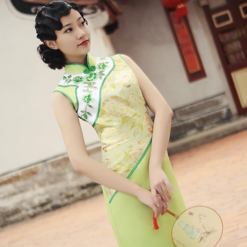 Exquisite Women Embroidery Flower Sequins Cheongsam High Quality Dress Chinese Style Slim Stage Performance Qipao Vestidos
Exquisite Women Embroidery Flower Sequins Cheongsam High Quality Dress Chinese Style Slim Stage Performance Qipao Vestidos