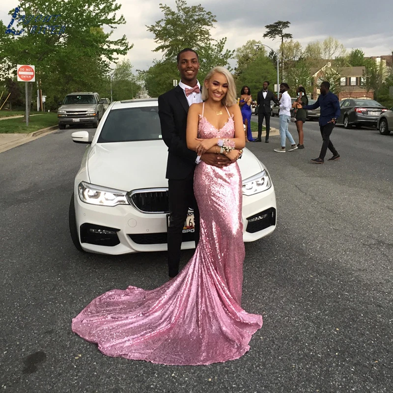 SHJ716 Hot Sale Luxury Bling V-Neck Sexy Evening Dresses 2019 Pink Elegant Backless Formal Dress for Women Custom Made
SHJ716 Hot Sale Luxury Bling V-Neck Sexy Evening Dresses 2019 Pink Elegant Backless Formal Dress for Women Custom Made
