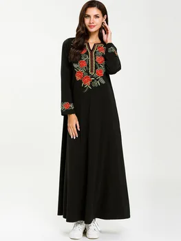 2019 Fashion Embroidery Flower Women Muslim Abaya Dress O Neck Long Sleeve Plus Size 4XL Islamic Clothing Moroccan Kaftan
2019 Fashion Embroidery Flower Women Muslim Abaya Dress O Neck Long Sleeve Plus Size 4XL Islamic Clothing Moroccan Kaftan