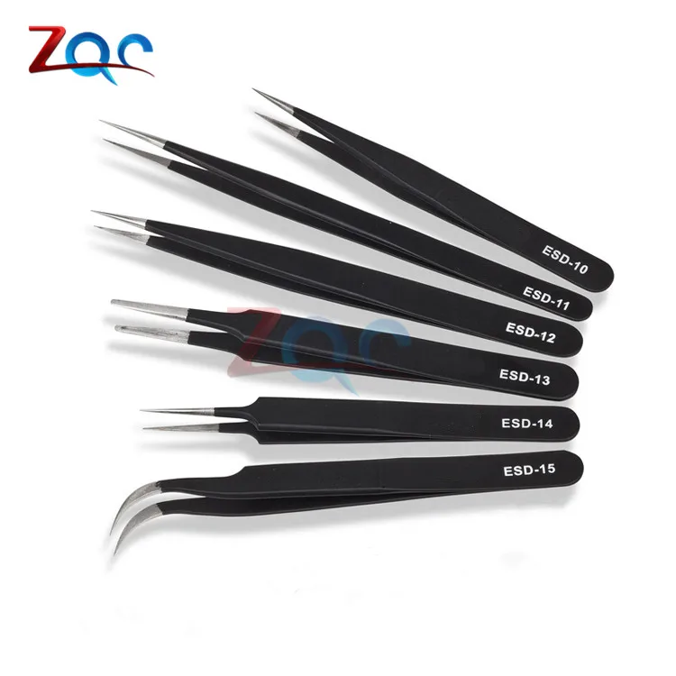 Безопасные антистатические пинцеты 1 комплект 6 шт. инструменты для технического