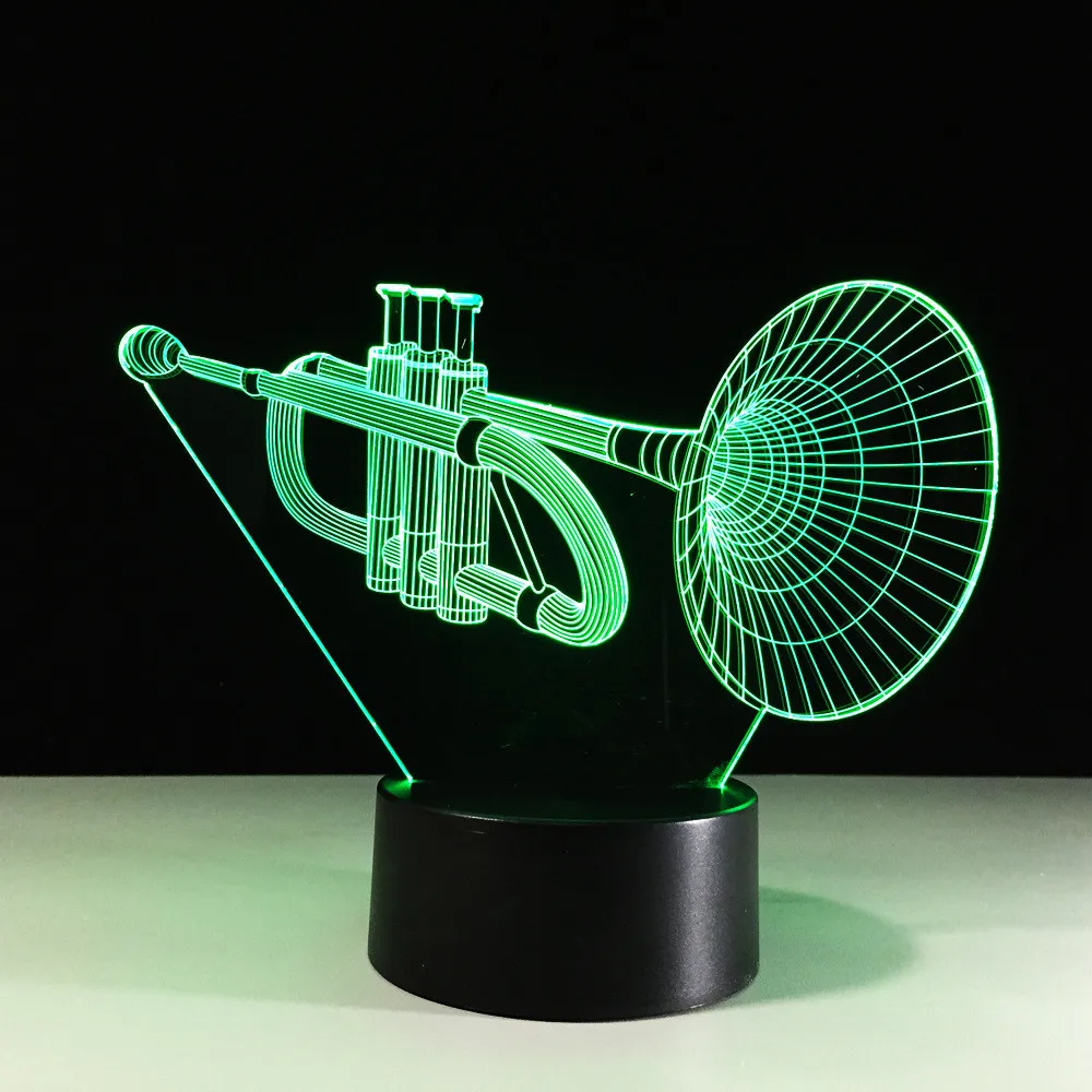 Bedside Sleeping Bedroom NightLight Lamparas 3D Led Trumpet Table Lamp USB Musical Instruments Christmas Gifts Decor Lightings
Bedside Sleeping Bedroom NightLight Lamparas 3D Led Trumpet Table Lamp USB Musical Instruments Christmas Gifts Decor Lightings
