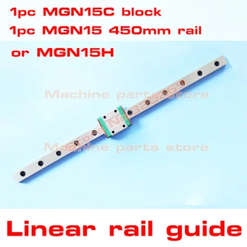15mm Linear Guide MGN15 L= 450mm linear rail way + MGN15H Long linear carriage for CNC X Y Z Axis MGN15C square
15mm Linear Guide MGN15 L= 450mm linear rail way + MGN15H Long linear carriage for CNC X Y Z Axis MGN15C square