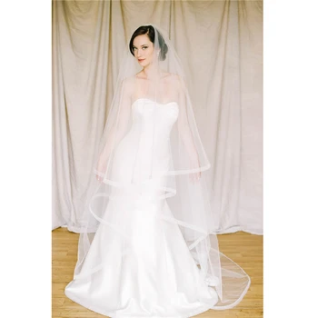 ISHSY Chapel White Ivory Tulle Bridal Wedding Veils Double Layers with comb Blusher Veil Accessories Velo de Noiva Voile Mariage
ISHSY Chapel White Ivory Tulle Bridal Wedding Veils Double Layers with comb Blusher Veil Accessories Velo de Noiva Voile Mariage