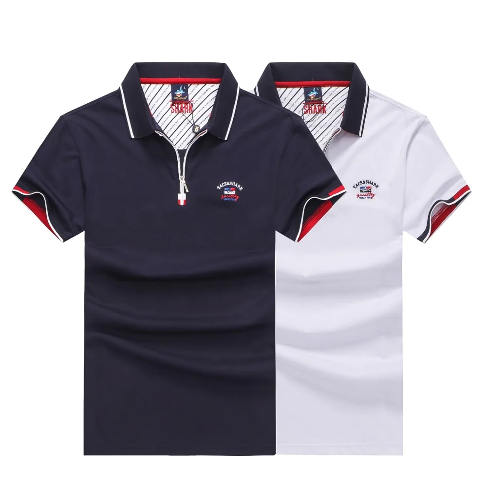 Brand Tace & Shark polo man short sleeve menswear 2019 Summer men's polo shirts fashion design high quality embroidery men polos
Brand Tace & Shark polo man short sleeve menswear 2019 Summer men's polo shirts fashion design high quality embroidery men polos