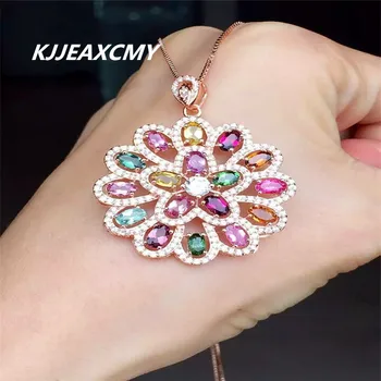 KJJEAXCMY Boutique jewelry 925 Sterling Silver tourmaline, female pendant, inlaid with micro jewelry, natural plated 18K gold,
KJJEAXCMY Boutique jewelry 925 Sterling Silver tourmaline, female pendant, inlaid with micro jewelry, natural plated 18K gold,