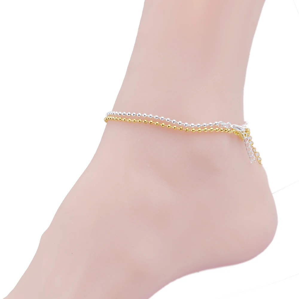 Hot Sale Simple Essential Bead Link Anklets 925 Sterling Silver Bracelet for Foot Jewelry Silver Female Leg Chain SCT002
Hot Sale Simple Essential Bead Link Anklets 925 Sterling Silver Bracelet for Foot Jewelry Silver Female Leg Chain SCT002
