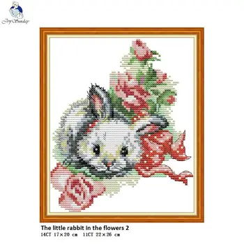 The Little Rabbit in the flowers Cross Stitch kits Aida Canvas 14ct and 11ct Counted Embroidery Handmade Accessories Needlework
The Little Rabbit in the flowers Cross Stitch kits Aida Canvas 14ct and 11ct Counted Embroidery Handmade Accessories Needlework