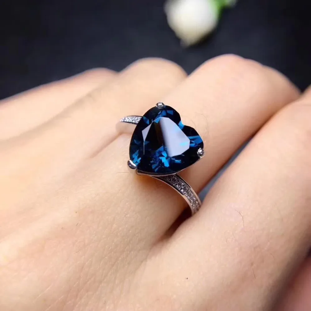 Fashion Romantic heart Natural London blue topaz gem Ring S925 Silver Natural Gemstone Ring Women's party fine gift Ring Jewelry
Fashion Romantic heart Natural London blue topaz gem Ring S925 Silver Natural Gemstone Ring Women's party fine gift Ring Jewelry