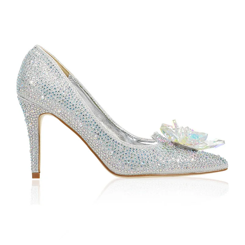 Women Pumps Party High Heels Shoes crystal sheepskin Pointed 7.5CM Thin Heels Rhinestone Wedding Shoes Sliver White Ladies Shoes
Women Pumps Party High Heels Shoes crystal sheepskin Pointed 7.5CM Thin Heels Rhinestone Wedding Shoes Sliver White Ladies Shoes