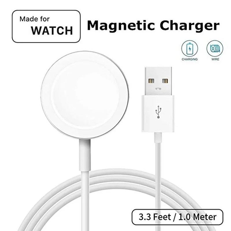 Fast Wireless Charger for Apple Watch Series 1 2 3 USB Magnetic Quick Charging Cable 3.3 feet/1meter for Apple Watch Charger
Fast Wireless Charger for Apple Watch Series 1 2 3 USB Magnetic Quick Charging Cable 3.3 feet/1meter for Apple Watch Charger
