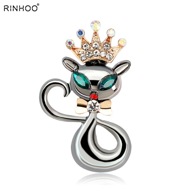 Rinhoo Fashion Rhinestone Silver Animal Cat Crown Enamel Brooches Pins Women Crystal Brooch Clothing Accessories Jewelry Gift
Rinhoo Fashion Rhinestone Silver Animal Cat Crown Enamel Brooches Pins Women Crystal Brooch Clothing Accessories Jewelry Gift