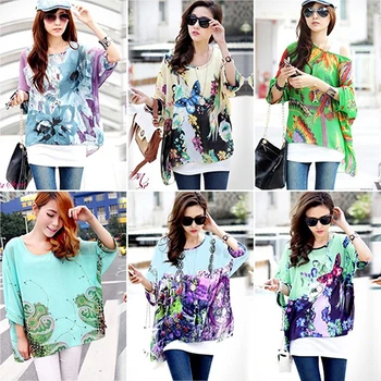 Women Summer Bohemian Batwing Sleeve Chiffon Inclined Shoulder Tops Blouse Shirts
Women Summer Bohemian Batwing Sleeve Chiffon Inclined Shoulder Tops Blouse Shirts