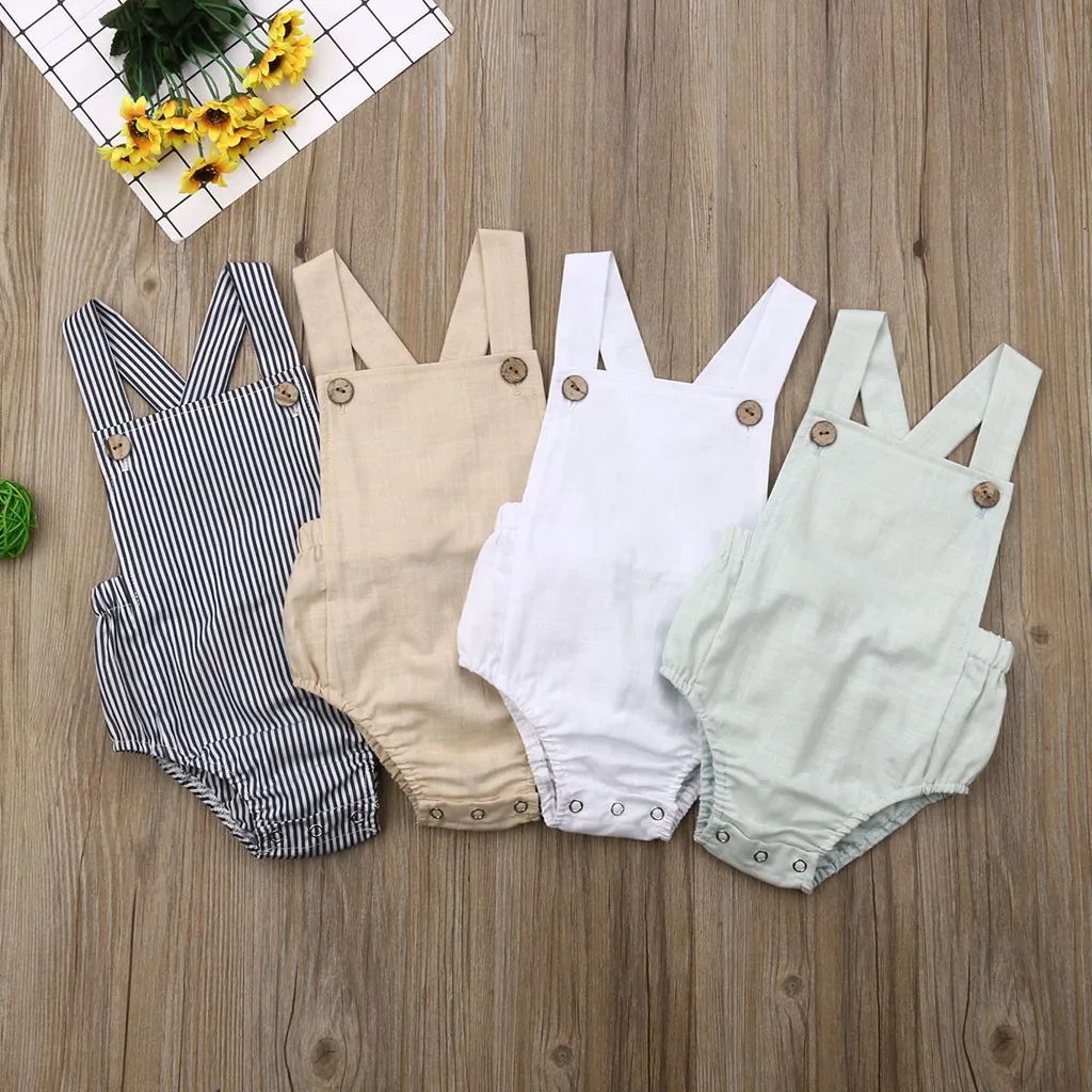 Toddler Baby Kids Girls Boys Sleeveless Solid Stripe Romper Sunsuit Clothes Infant Clothing Baby Rompers Tiny Cottons Babygrow
Toddler Baby Kids Girls Boys Sleeveless Solid Stripe Romper Sunsuit Clothes Infant Clothing Baby Rompers Tiny Cottons Babygrow