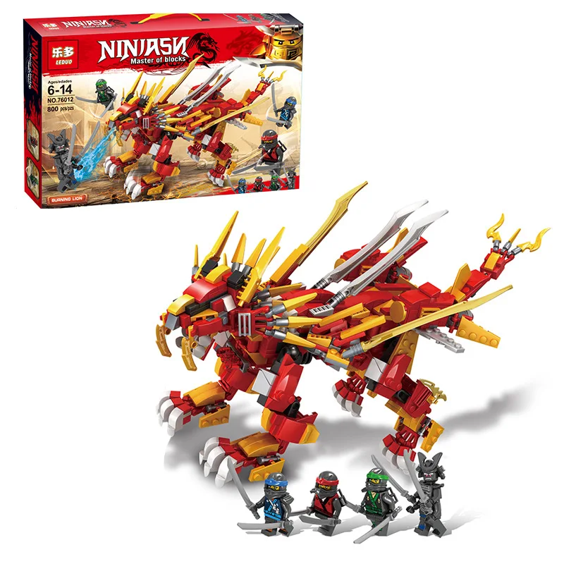 800pcs Ninja Red Lion Building Blocks Ninjagoes Dragon Kai Jay Figures Educational Toys for children
800pcs Ninja Red Lion Building Blocks Ninjagoes Dragon Kai Jay Figures Educational Toys for children