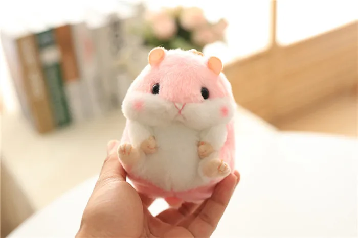 Fashion Cartoon Small Hamster Plush Pendant Gold Chain Woman Bag Charms Fake Rabbit Fur Pom Pom Plush Toy Girls Boys Dolls Gift (14)