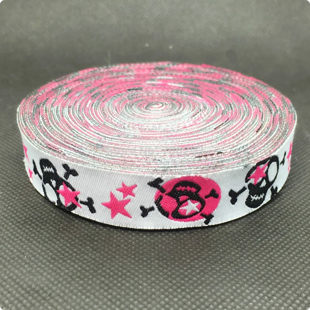 New 2014 lace 5/8' 16mm 10yard/set 100% polyester computer woven jacquardribbon selling with pink black Skull starsKT2015041810
New 2014 lace 5/8' 16mm 10yard/set 100% polyester computer woven jacquardribbon selling with pink black Skull starsKT2015041810