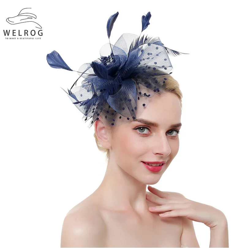 WELROG 2019 Women Fancy Mesh Feather Fascinator Hats Dotted Birdcage Veil Wedding Hats For Cocktail Party Flower Headband
WELROG 2019 Women Fancy Mesh Feather Fascinator Hats Dotted Birdcage Veil Wedding Hats For Cocktail Party Flower Headband