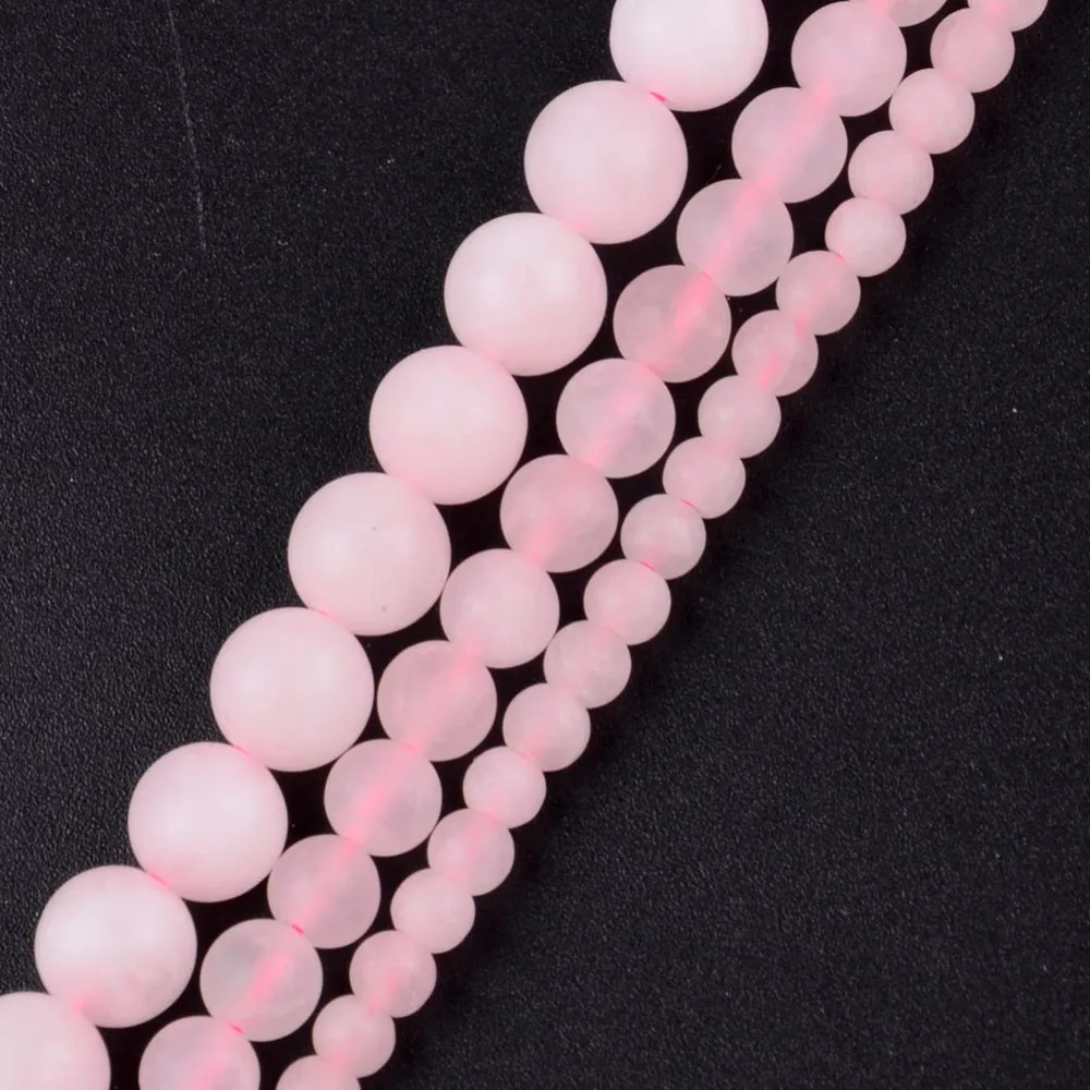 Wholesale Natural Stones Matte Rose Pink Quartz Crystal Beads For Handicraft Accessories 4 6 8 10 12mm Beads For Making Jewelry
Wholesale Natural Stones Matte Rose Pink Quartz Crystal Beads For Handicraft Accessories 4 6 8 10 12mm Beads For Making Jewelry