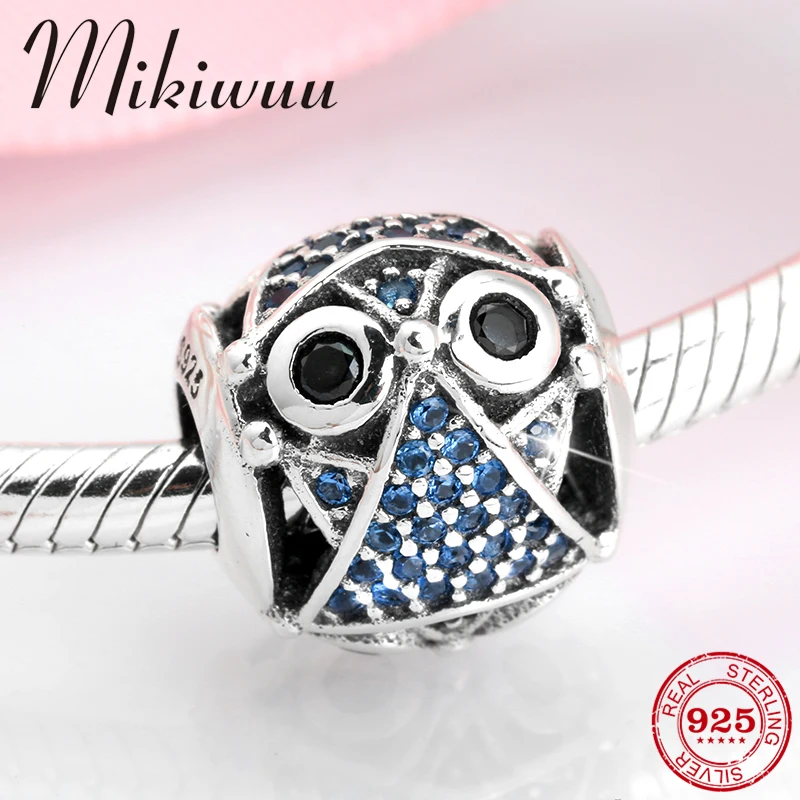 New creative 925 Sterling Silver blue CZ owl shape fine Bead Jewelry making fit Original Pandora Charms Bracelet
New creative 925 Sterling Silver blue CZ owl shape fine Bead Jewelry making fit Original Pandora Charms Bracelet
