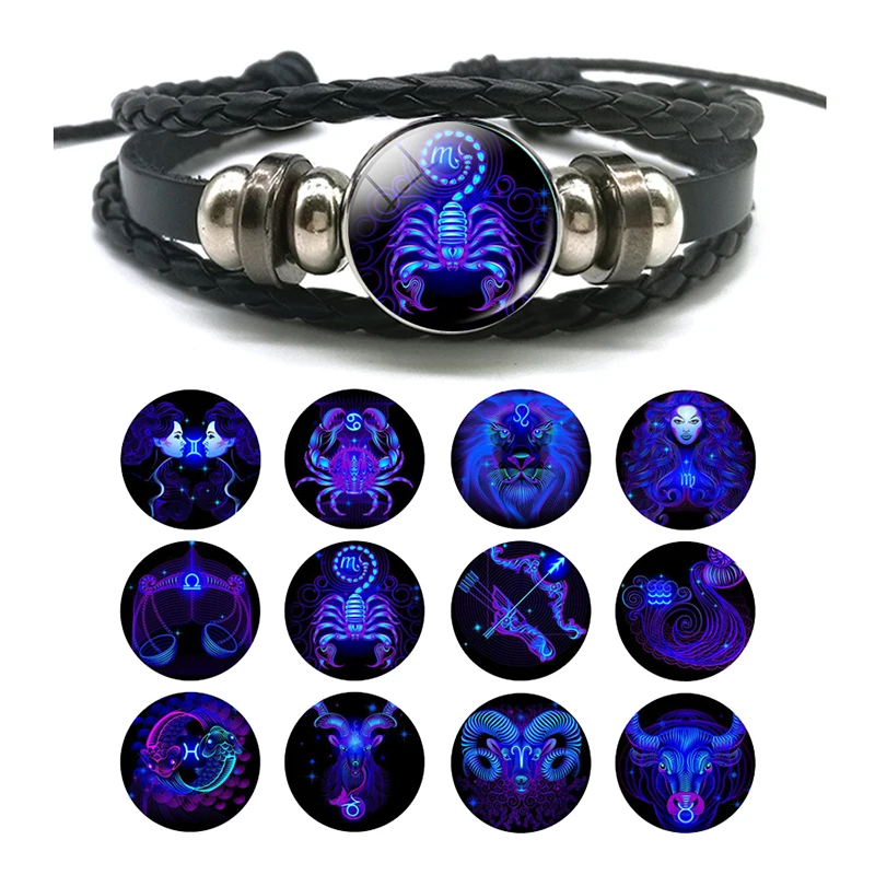 DropShiping Gemini Cancer Leo Virgo Libra Scorpio 12 Constellation Black punk Leather Bracelet Zodiac Bracelet for Men Women
DropShiping Gemini Cancer Leo Virgo Libra Scorpio 12 Constellation Black punk Leather Bracelet Zodiac Bracelet for Men Women