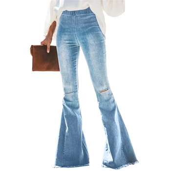 Vintage High Waist Ripped Mom Flare Jeans for Women Cute Ladies Distressed High Waisted Bell Bottom Jeans Denim Pants Plus Size
Vintage High Waist Ripped Mom Flare Jeans for Women Cute Ladies Distressed High Waisted Bell Bottom Jeans Denim Pants Plus Size