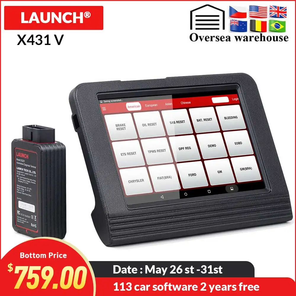 Launch Diagnostic X431 V OBDII Diagnostic Tool With 11 Special Function WiFi/Bluetooth x431 pro Update Free Launch X431 Scanner
Launch Diagnostic X431 V OBDII Diagnostic Tool With 11 Special Function WiFi/Bluetooth x431 pro Update Free Launch X431 Scanner
