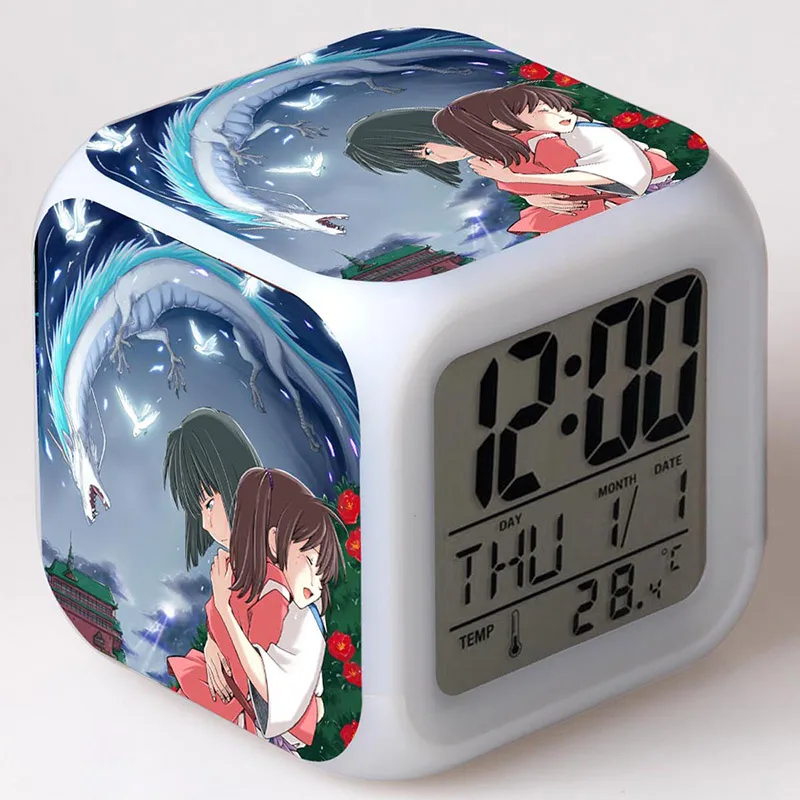 Spirited Away Anime Figurines Brinquedo LED Colorful Flash Light Alarm Clock Janpan Manga Figma Desktop Decoration Toys for girl
Spirited Away Anime Figurines Brinquedo LED Colorful Flash Light Alarm Clock Janpan Manga Figma Desktop Decoration Toys for girl