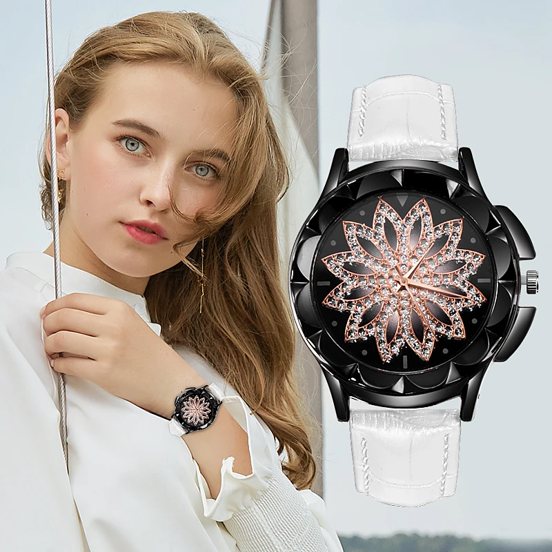 Fashion Women Watches Ladies Clock Luxury Rose Gold Rhinestone Flower Designer Women's Quartz Wrist Watches relogio feminino
Fashion Women Watches Ladies Clock Luxury Rose Gold Rhinestone Flower Designer Women's Quartz Wrist Watches relogio feminino