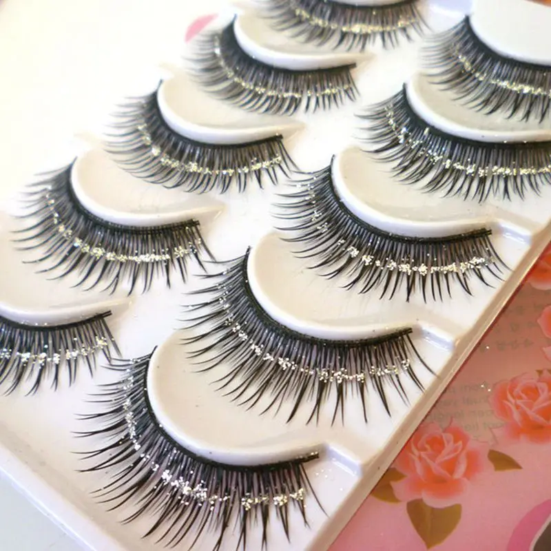 Natural Crystal Sequins Thick Lashes Handmade Cotton Stems Fake Eyelashes Stage Smoked Makeup False Eyelashes Tool1 box 5 pairs
Natural Crystal Sequins Thick Lashes Handmade Cotton Stems Fake Eyelashes Stage Smoked Makeup False Eyelashes Tool1 box 5 pairs