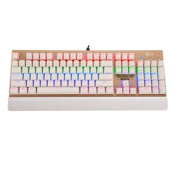 Mechanical game keyboard rainbow LED light blue switch computer keyboard 104 keys are designed for Internet cafes X7200
Mechanical game keyboard rainbow LED light blue switch computer keyboard 104 keys are designed for Internet cafes X7200